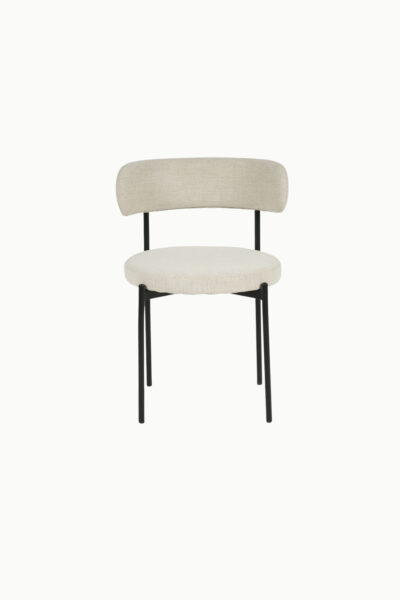 SOHO TISSU BEIGE PIEDS NOIRS 1