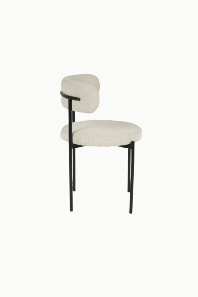 SOHO TISSU BEIGE PIEDS NOIRS 3 1