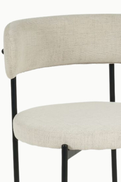 SOHO TISSU BEIGE PIEDS NOIRS 5 1