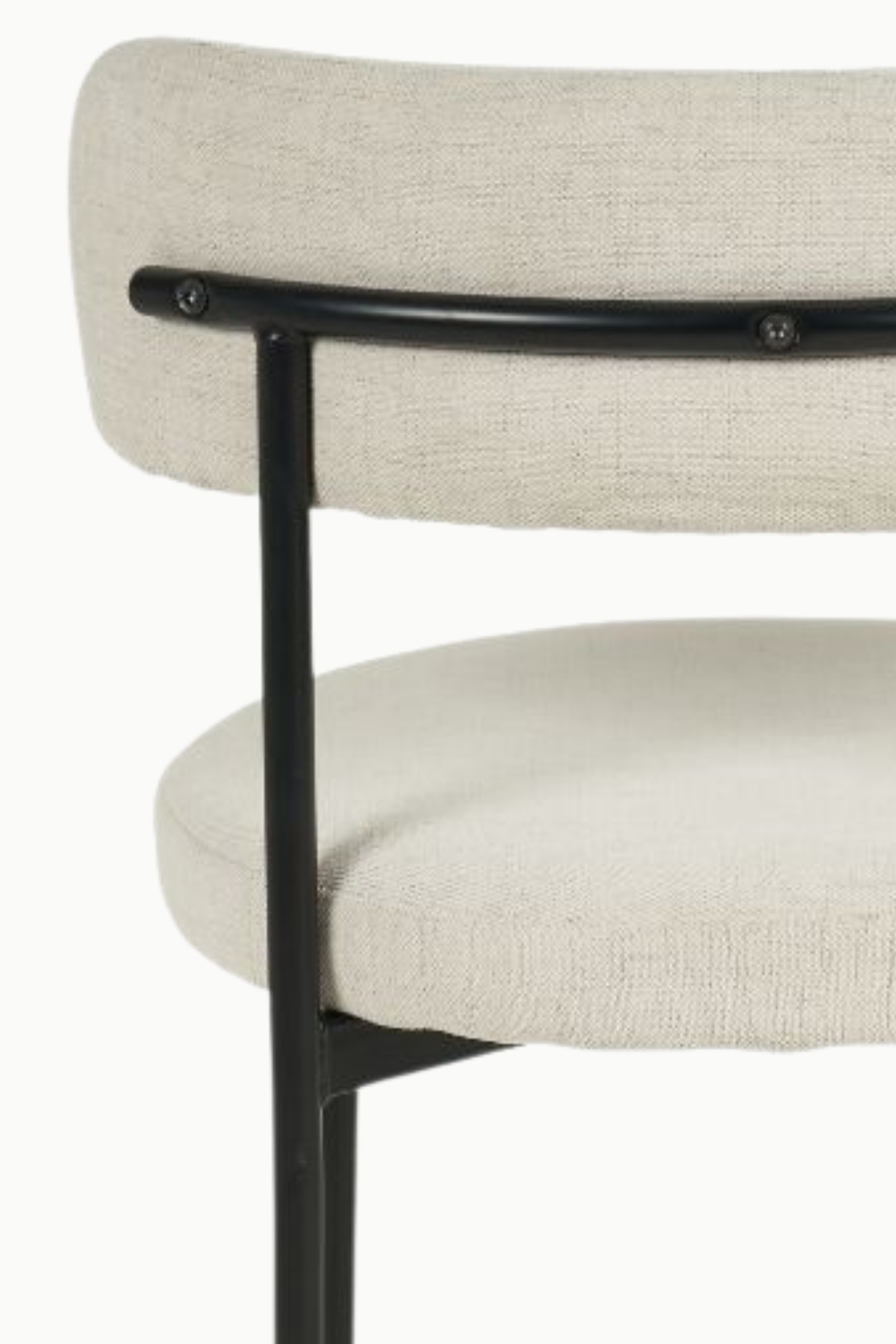 SOHO TISSU BEIGE PIEDS NOIRS 6 1