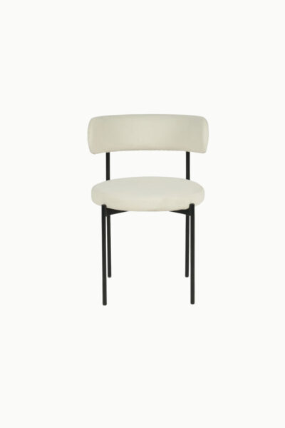 SOHO VELOURS BEIGE PIEDS NOIRS 1