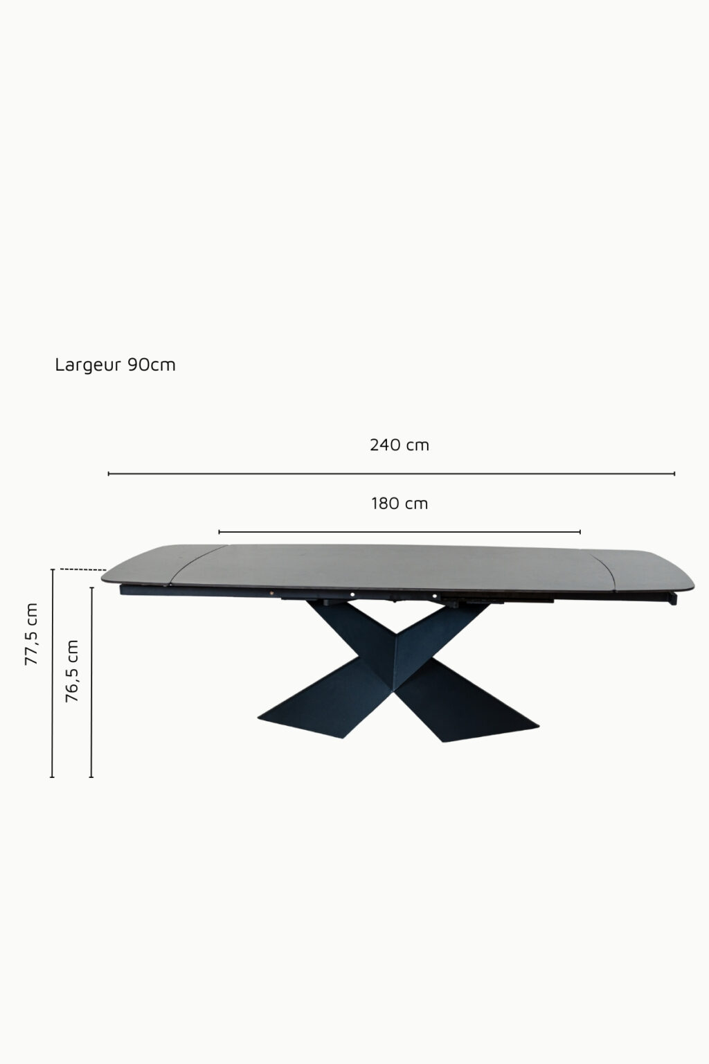 TABLE A MANGER EMPIRE EXTENSIBLE CERAMIQUE 180 A 240CM 10