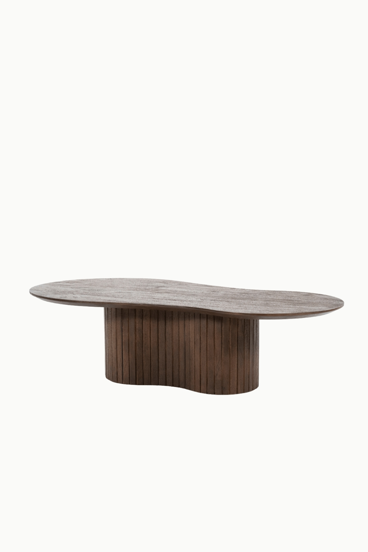 Table basse Lory forme organique en bois de manguier marron