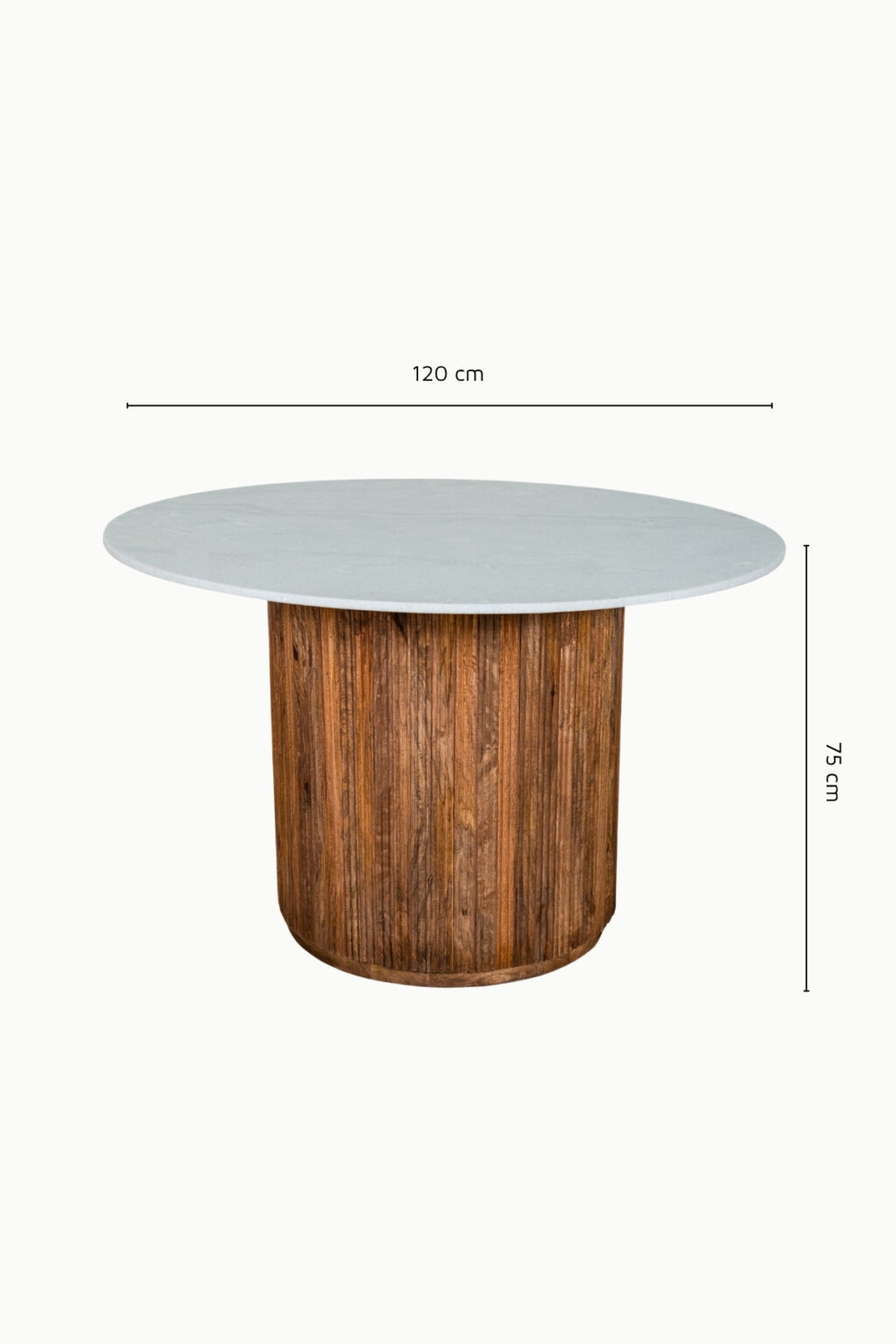 TABLE A MANGER MILA BOIS MANGUIER MARBRE BLANC 1 1