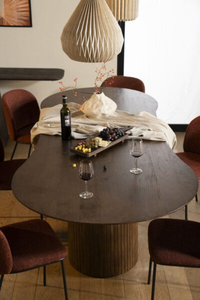 TABLE A MANGER ORGANIQUE LORY BOIS MARRON 3 TABLE A MANGER ORGANIQUE LORY BOIS MARRON 3