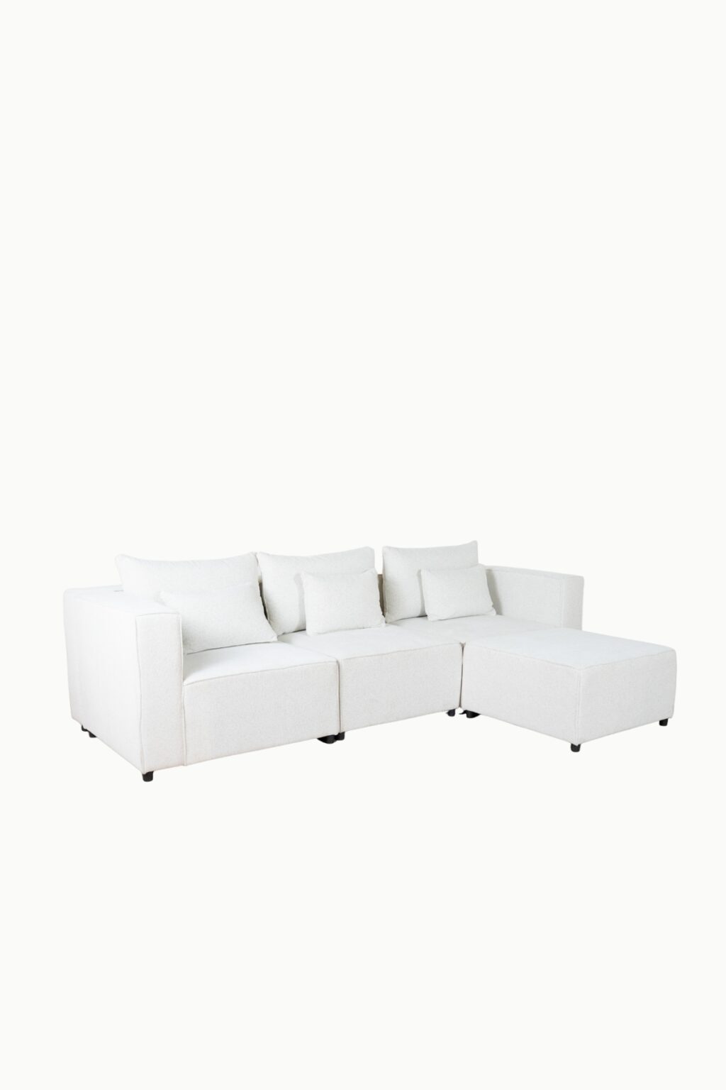 canape modulable monte carlo tissus chenille ecru 3