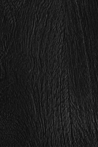 Console Emilia en bois d’acacia noir, design moderne avec plateau ovale et pieds en forme d'arche