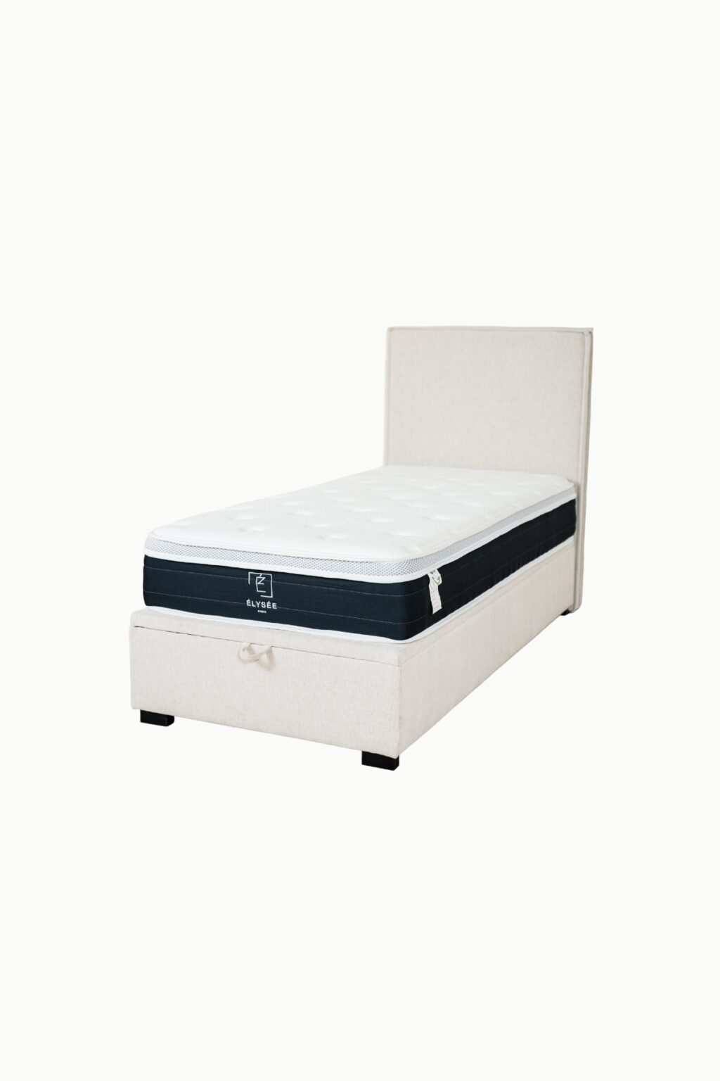 LIT COFFRE TINA CHENILLE BEIGE 1