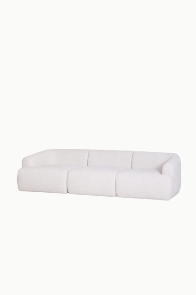 canapé droit Winston en tissu chenille beige design contemporain