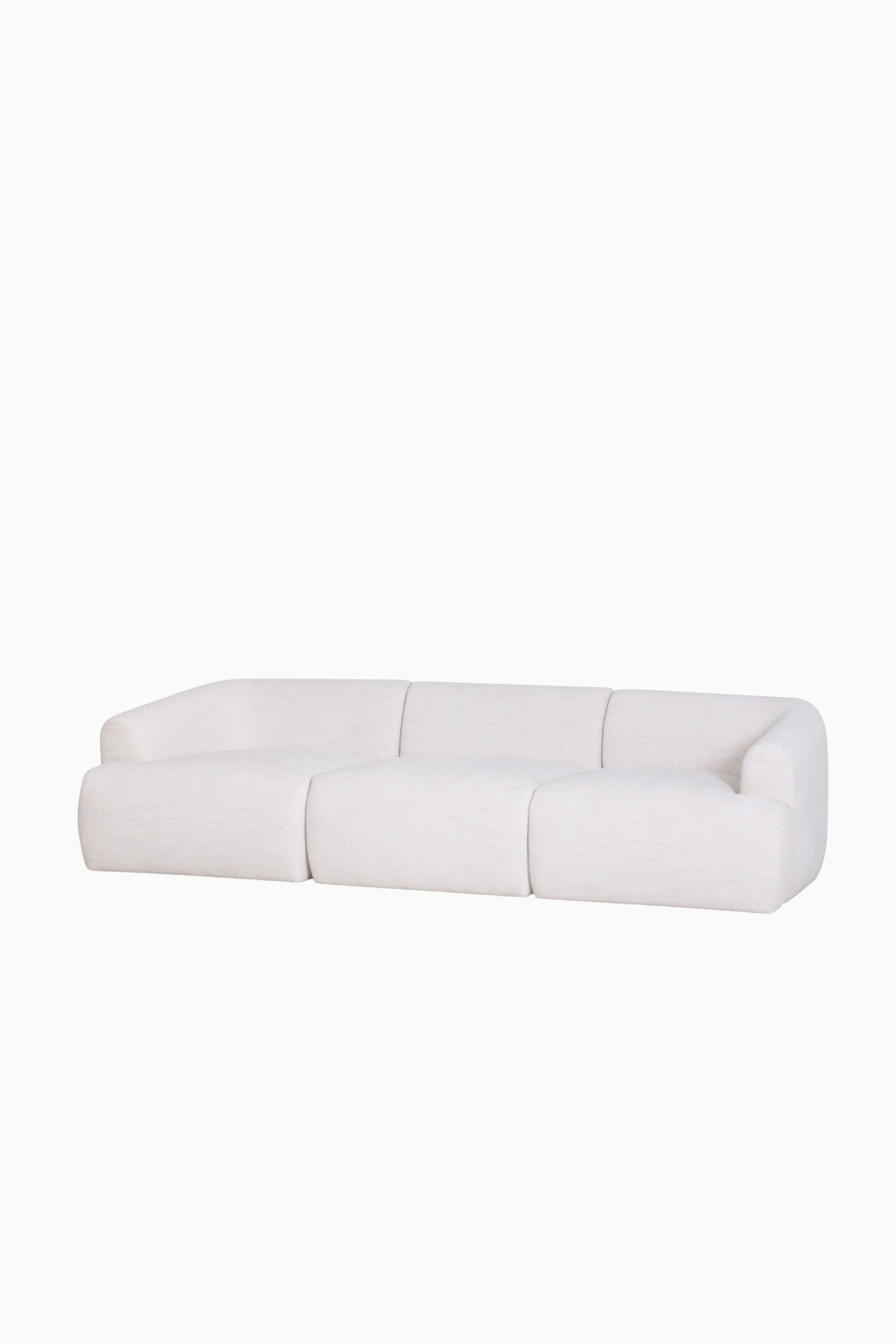 canapé droit Winston en tissu chenille beige design contemporain