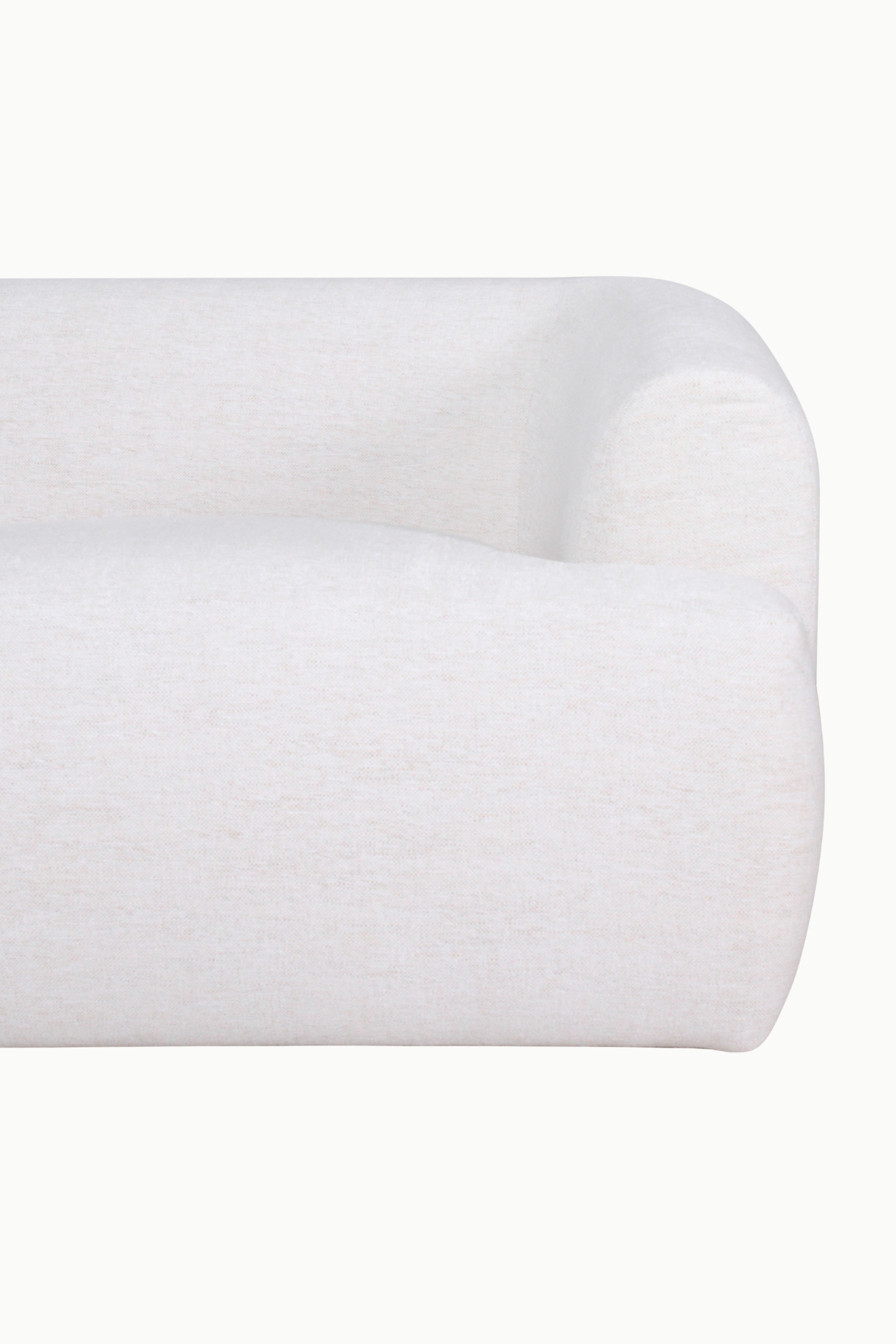 canapé droit Winston en tissu chenille beige design contemporain