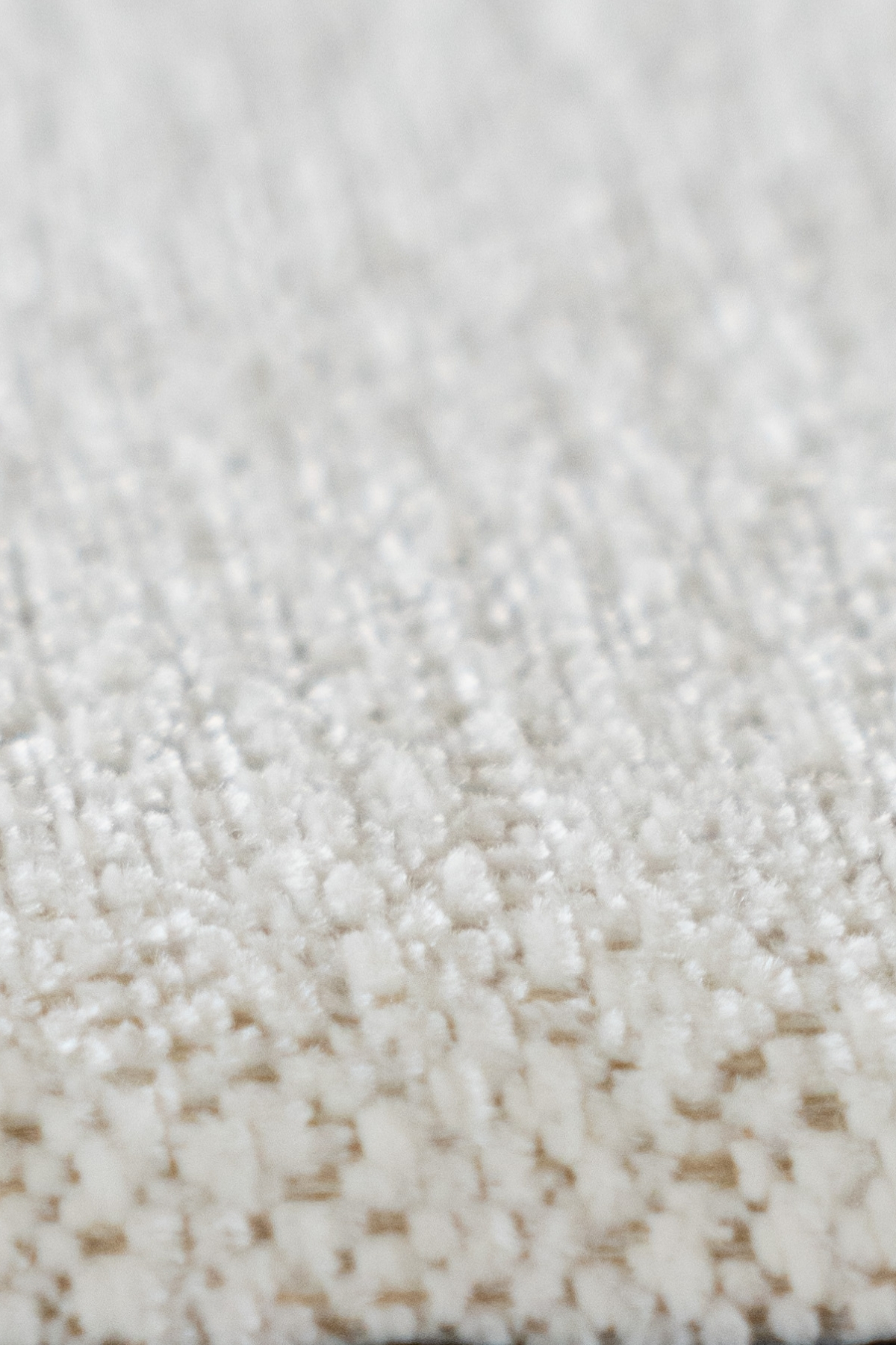 module une place avec accoudoir Monte Carlo en tissu chenille écru, design moderne carré