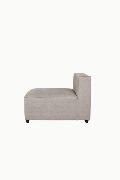 module une place Monte Carlo en tissu chenille beige, design moderne carré
