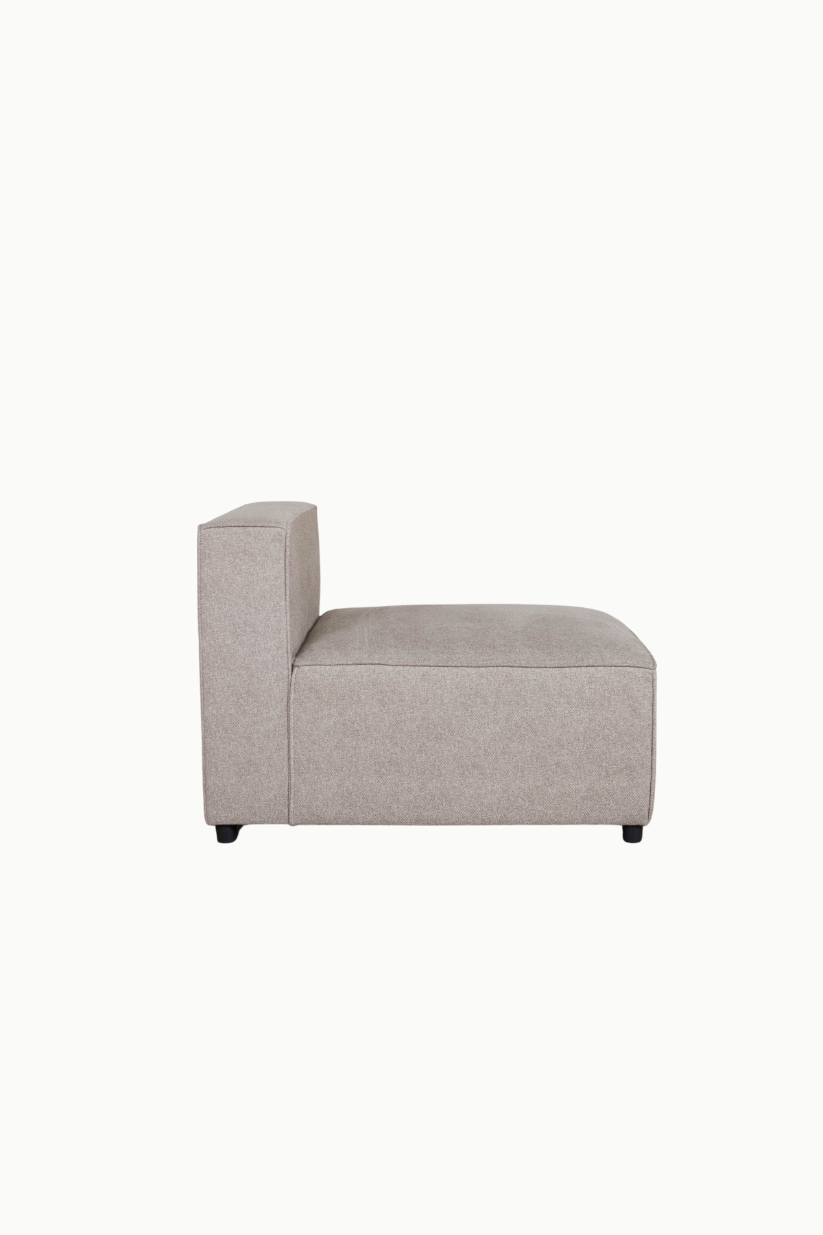 module une place Monte Carlo en tissu chenille beige, design moderne carré