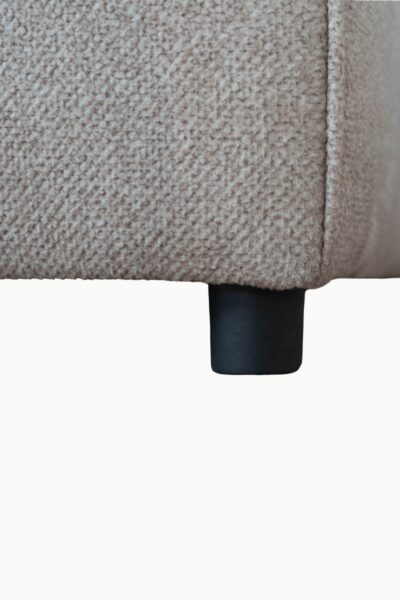 module une place Monte Carlo en tissu chenille beige, design moderne carré