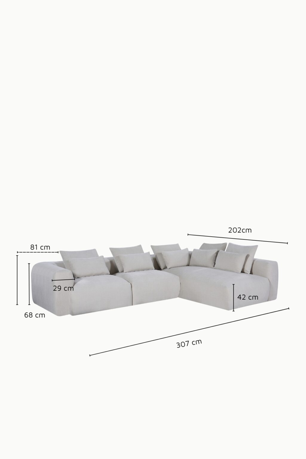 cabape angle cosy modulable tissus chenille beige 2