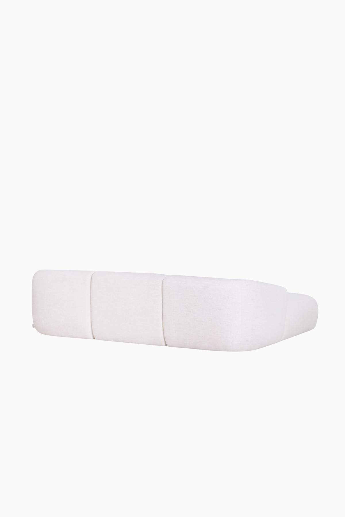 canapé d’angle modulable Winston en tissu chenille beige