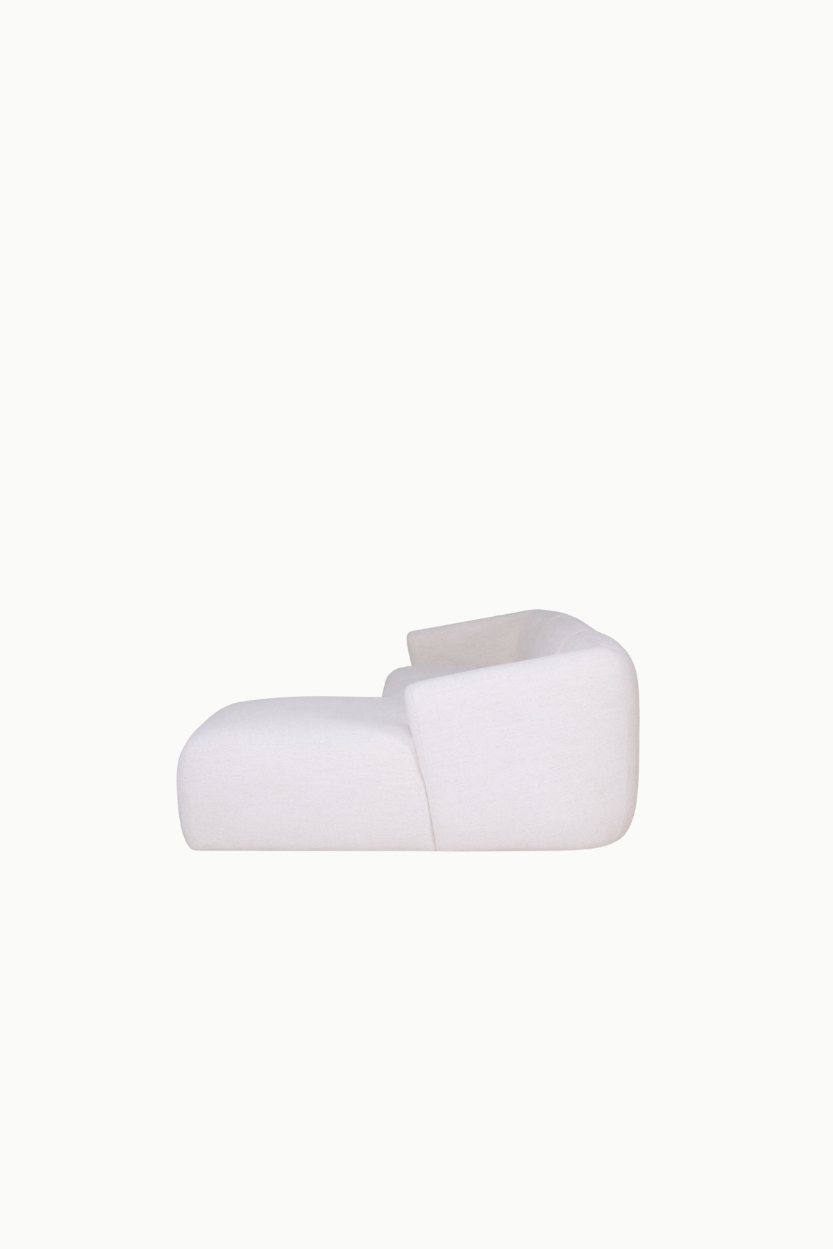 canapé d’angle modulable Winston en tissu chenille beige