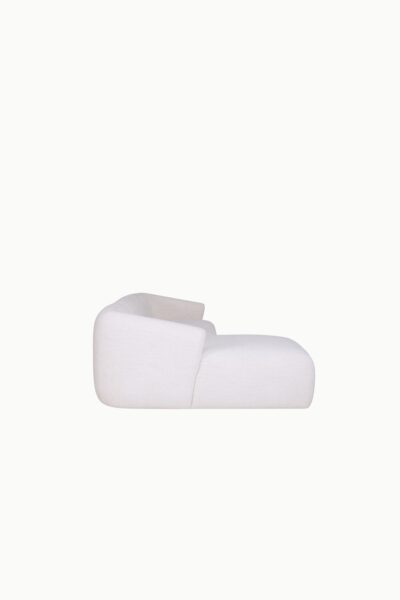 canapé d’angle modulable Winston en tissu chenille beige