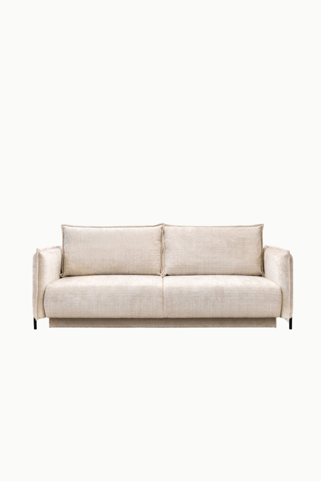 canape amelie coffre convertible tissus chenille ecru 4