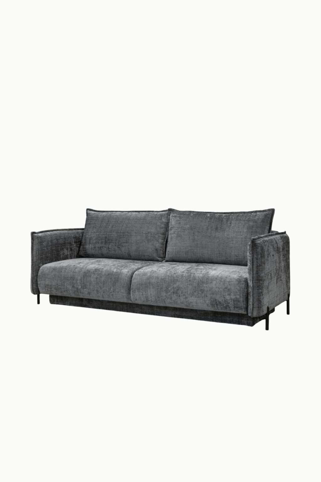 canape amelie coffre convertible tissus chenille gris 1