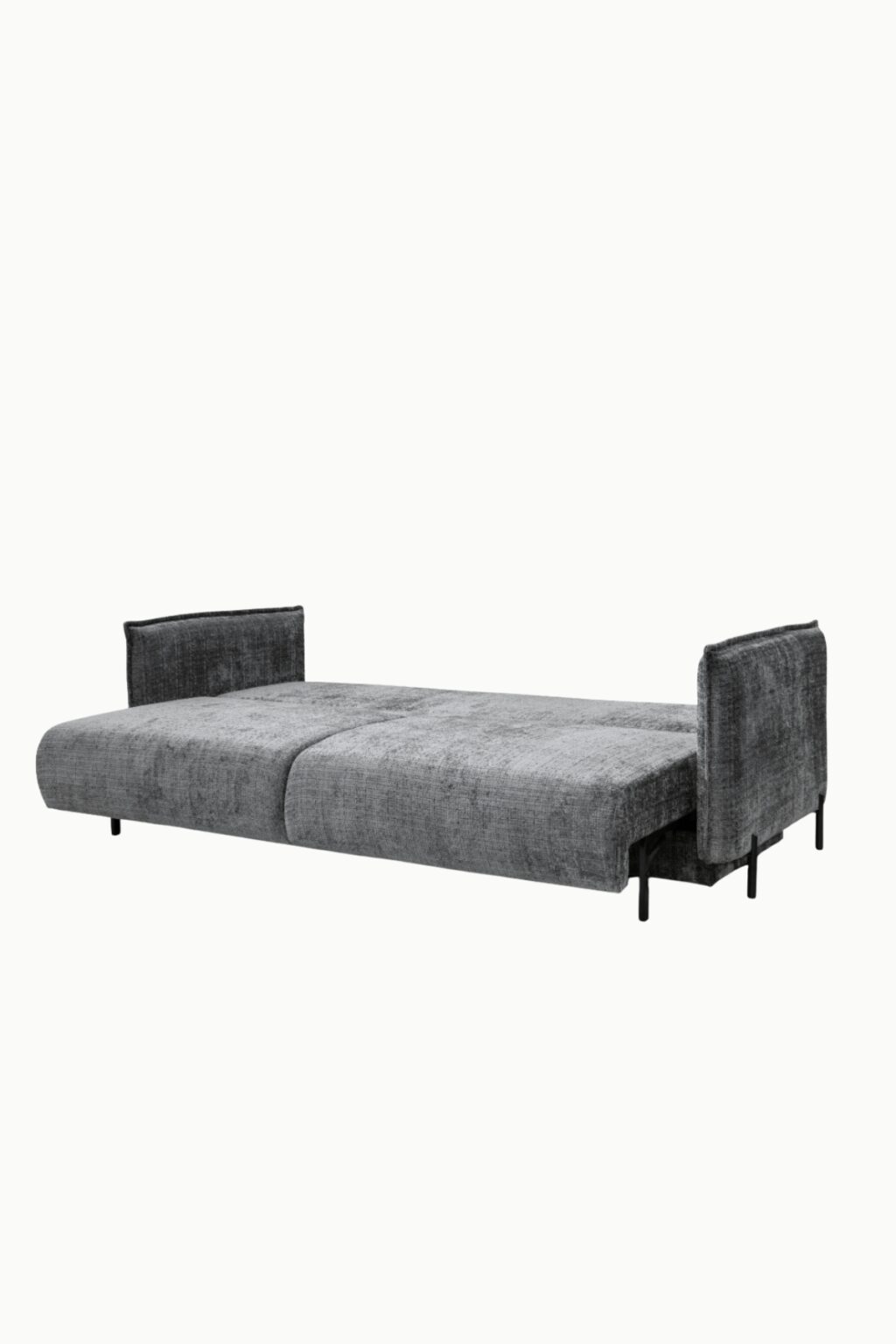 canape amelie coffre convertible tissus chenille gris 3