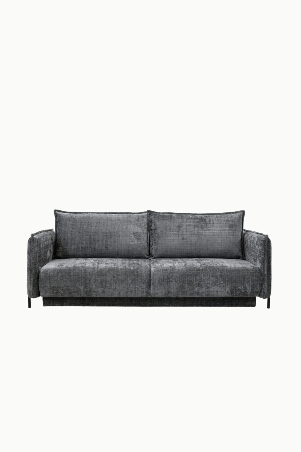 canape amelie coffre convertible tissus chenille gris 6