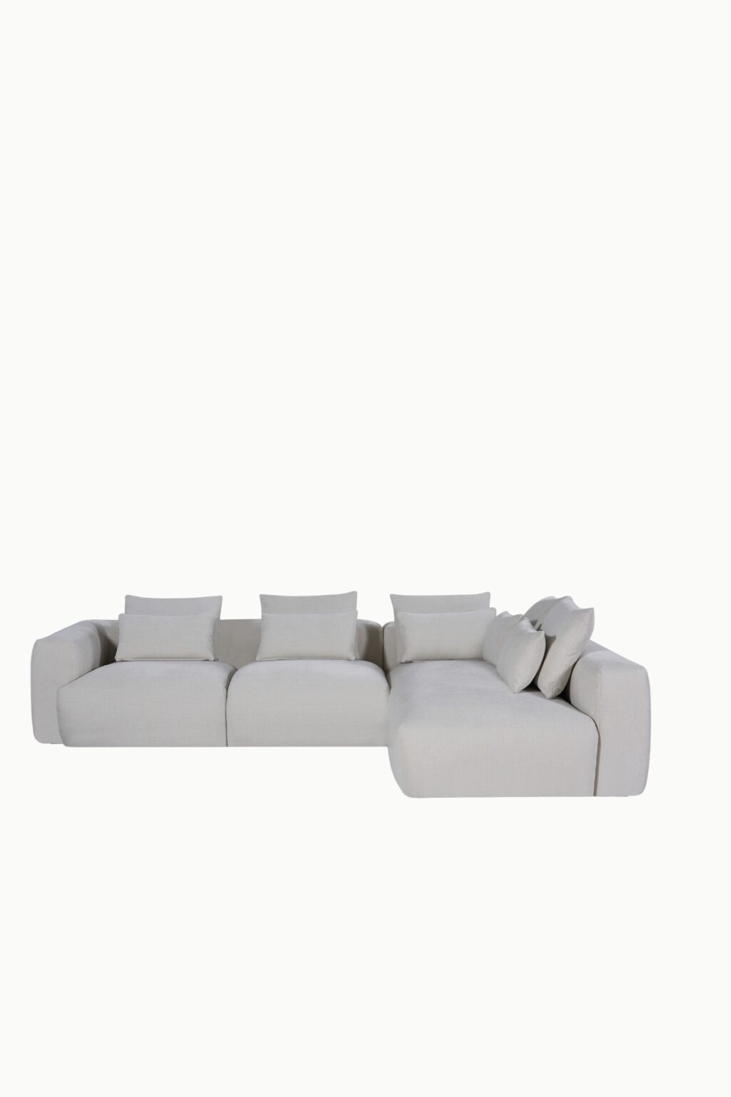 canapé angle cosy tissus chenille beige (1)