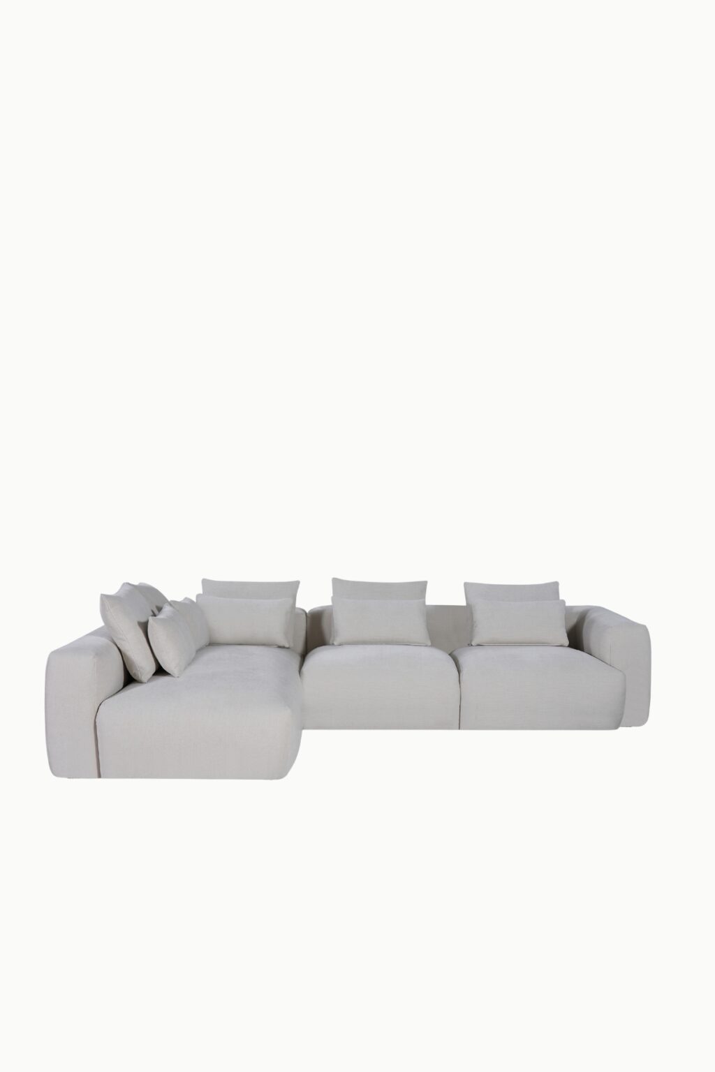canapé angle cosy tissus chenille beige (2)