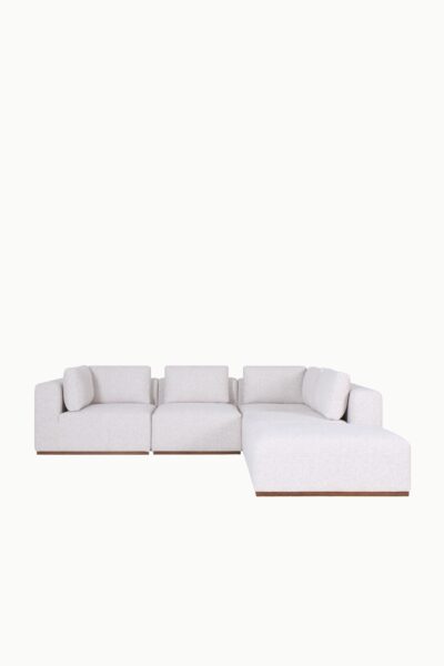 canape angle modulable reversible ella tissus chenille beige 3