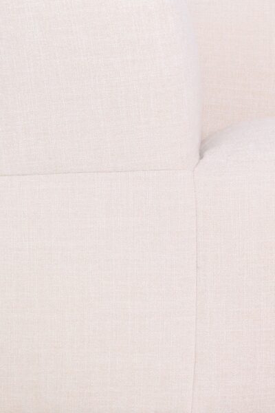 canapé d’angle réversible et modulable Sofia en tissu chenille beige, design moderne avec assises larges