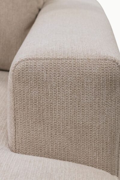 canapé Riviera 5/6 places en tissus beige, format 300×167 cm, style moderne