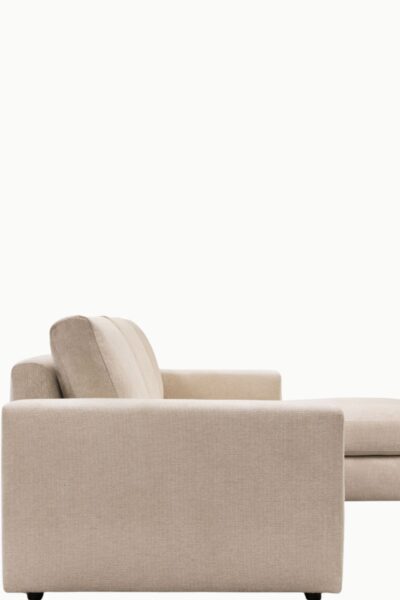 canapé Riviera 5/6 places en tissus beige, format 300×167 cm, style moderne