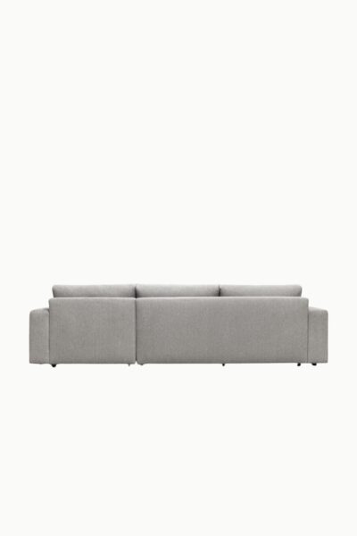 canapé Riviera 5/6 places en tissus chenille gris, format 300×167 cm, style moderne