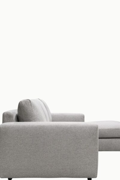 canapé Riviera 5/6 places en tissus chenille gris, format 300×167 cm, style moderne