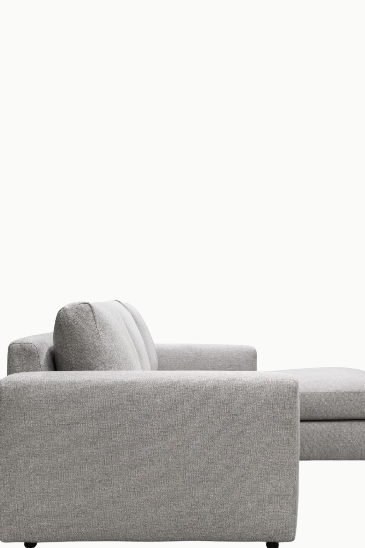 canapé Riviera 5/6 places en tissus chenille gris, format 300×167 cm, style moderne