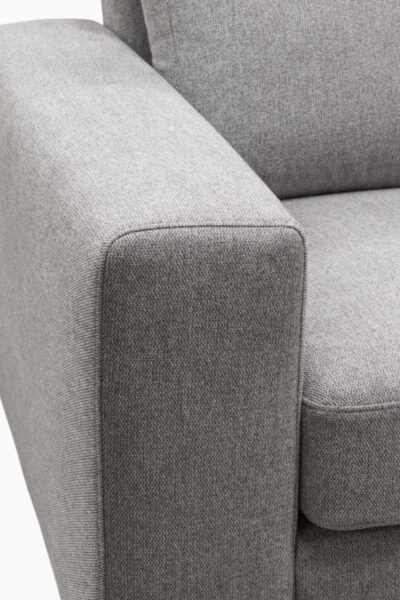 canapé Riviera 5/6 places en tissus chenille gris, format 300×167 cm, style moderne