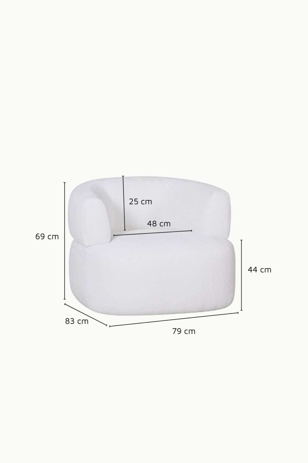 fauteuil rotatif doha ecru 1