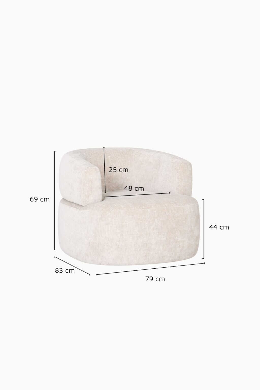 fauteuil rotatif doha taupe 2