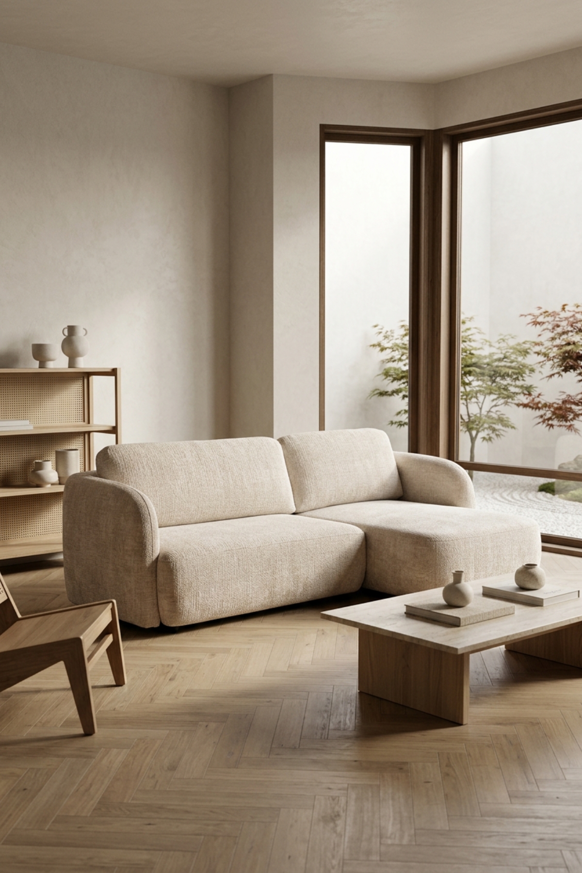 AYLINE ANGLE DROIT TISSUS CHENILLE BEIGE AYLINE ANGLE DROIT TISSUS CHENILLE BEIGE