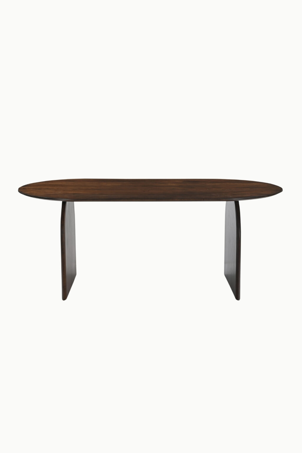 table à manger emilia bois acacia noyer plateau ovale table salle à manger bois acacia noyer design minimaliste table repas bois acacia plateau ovale 200 et 240 cm table à manger design bois acacia noyer