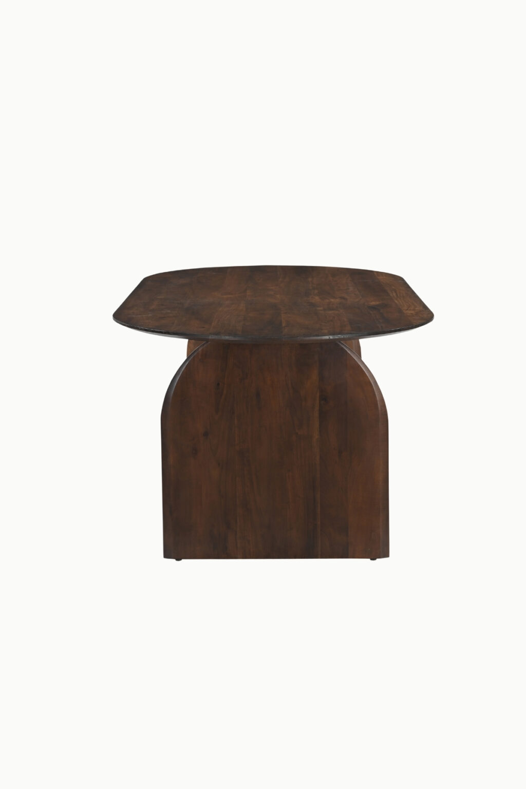 TABLE A MANGER ISANA EMILIA BOIS NOYER (4) table à manger emilia bois acacia noyer plateau ovale table salle à manger bois acacia noyer design minimaliste table repas bois acacia plateau ovale 200 et 240 cm table à manger design bois acacia noyer