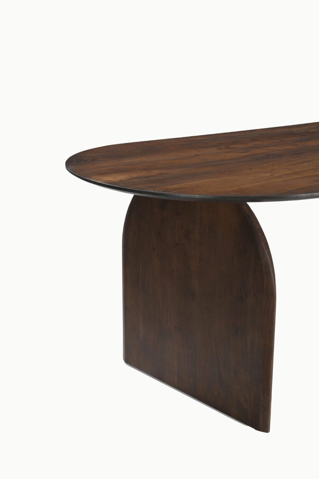 TABLE A MANGER ISANA EMILIA BOIS NOYER (5) table à manger emilia bois acacia noyer plateau ovale table salle à manger bois acacia noyer design minimaliste table repas bois acacia plateau ovale 200 et 240 cm table à manger design bois acacia noyer