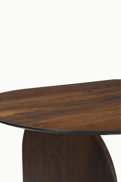 TABLE A MANGER ISANA EMILIA BOIS NOYER (6) table à manger emilia bois acacia noyer plateau ovale table salle à manger bois acacia noyer design minimaliste table repas bois acacia plateau ovale 200 et 240 cm table à manger design bois acacia noyer