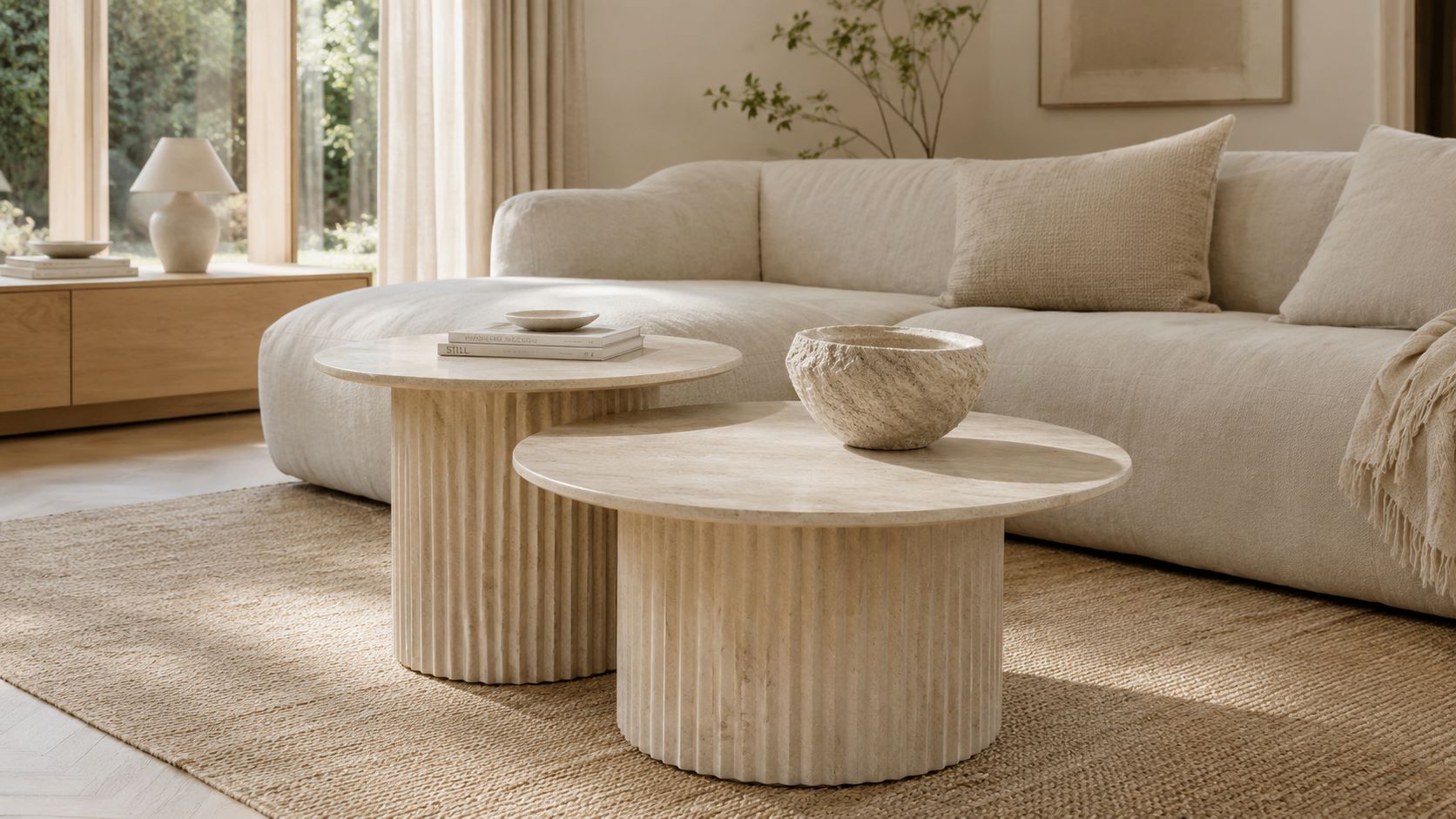 table gigogne travertin salon collection maison des meubles